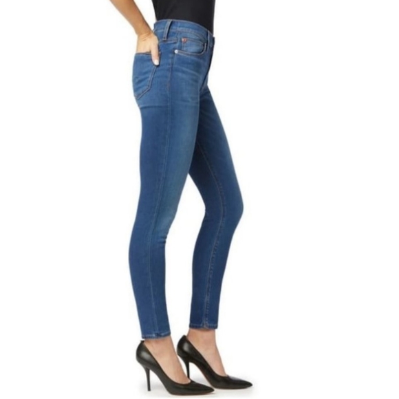 Hudson Natalie Del Blue Stretch Midrise Skinny Ankle New 30" L W Women's Jeans